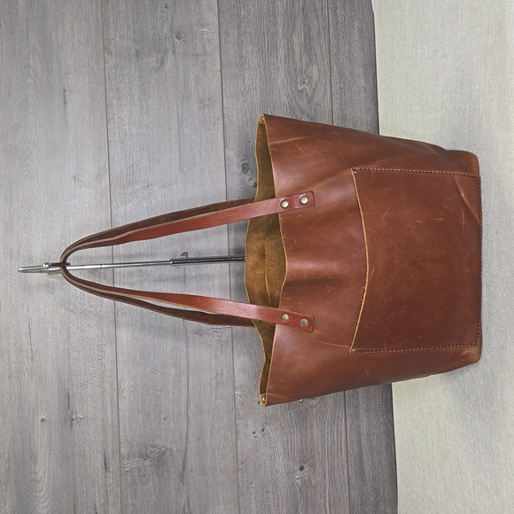 Portland Leather Handbags - Portland Leather Goods Brown Tote Shoulder Bag